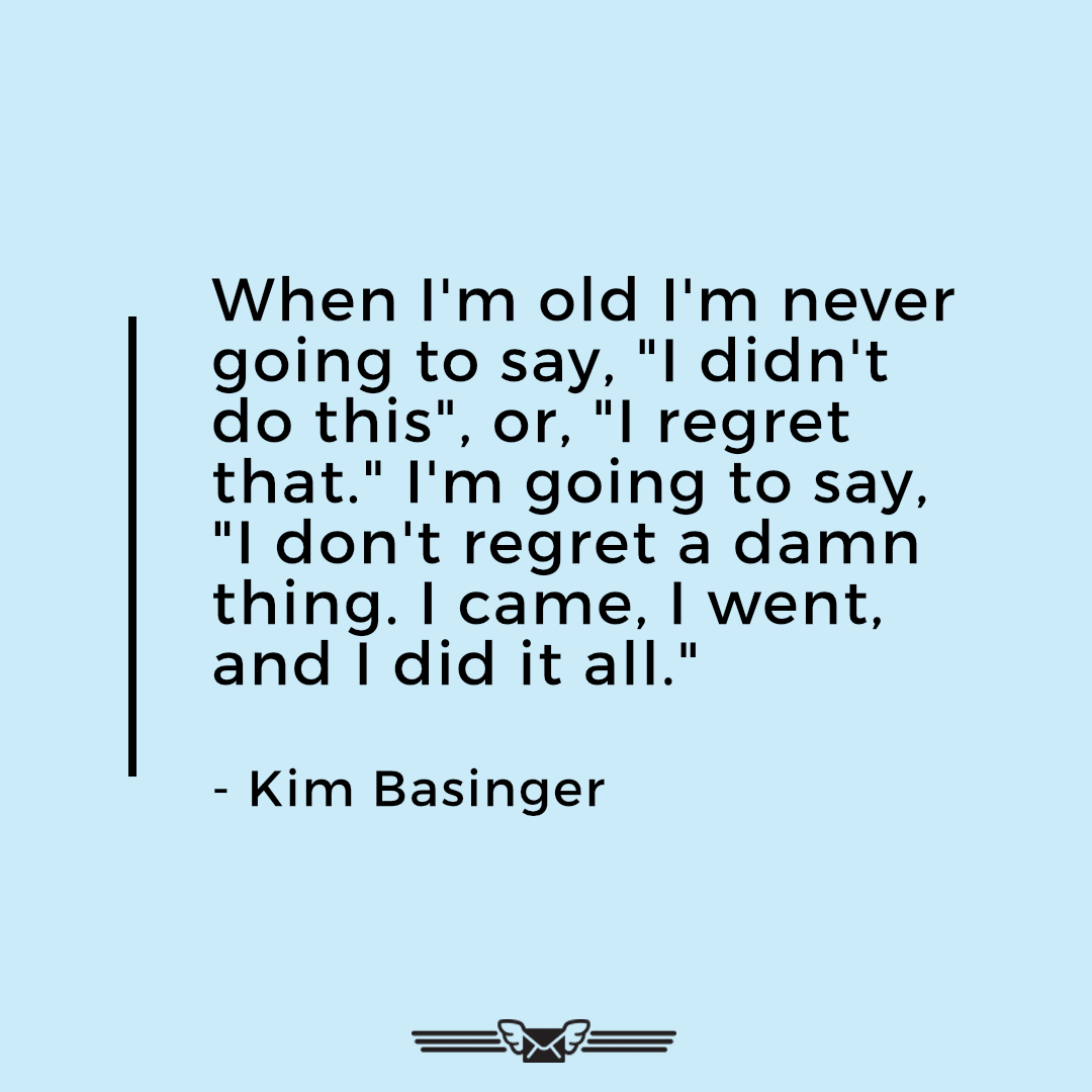 minimotivator 29062020 - Todays minimotivator from Kim Basinger on regret
